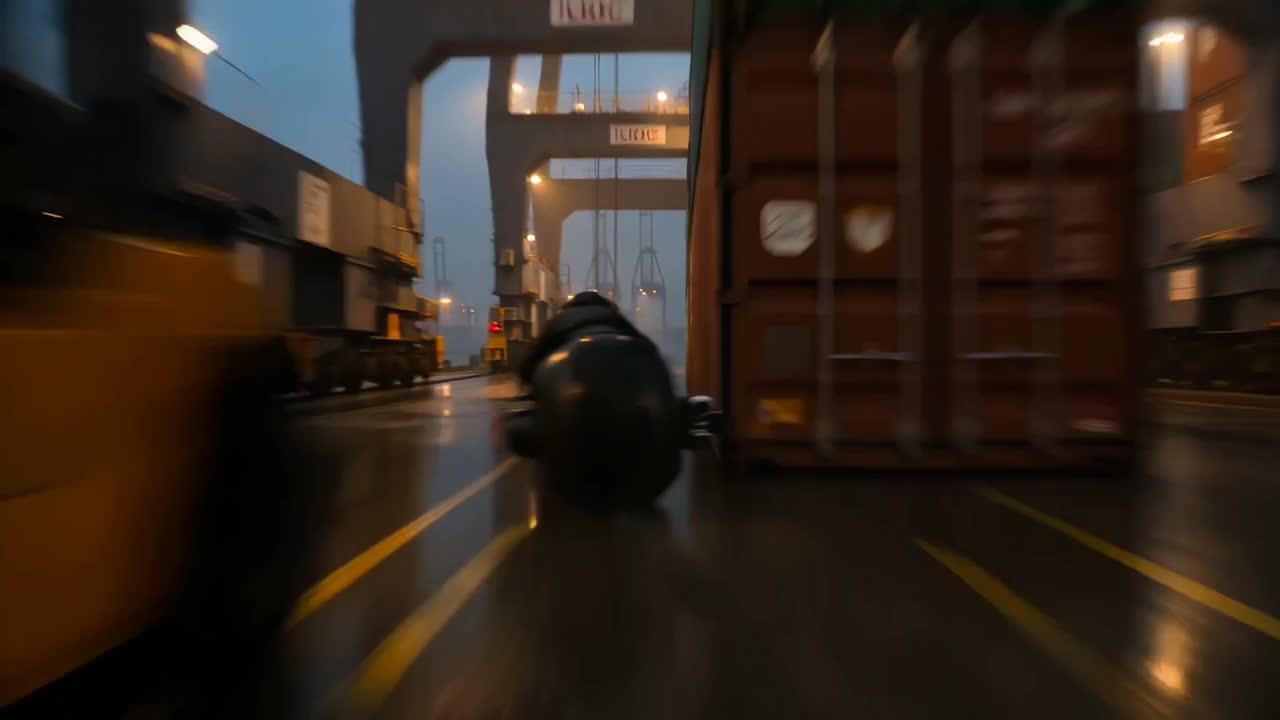 Seedance 2.0 Prompt: Cinematic Harbor Speeder Pursuit Video