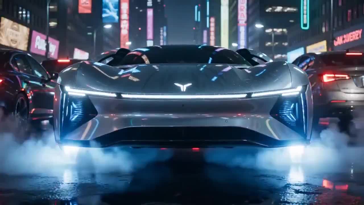 Seedance 2.0 Prompt: High-End Car Commercial - Cyberpunk Transformation & Vertical Takeoff