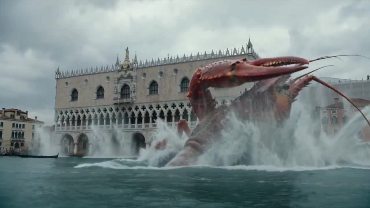 Seedance 2.0 Prompt: Colossal Lobster in Venice Cinematic Video
