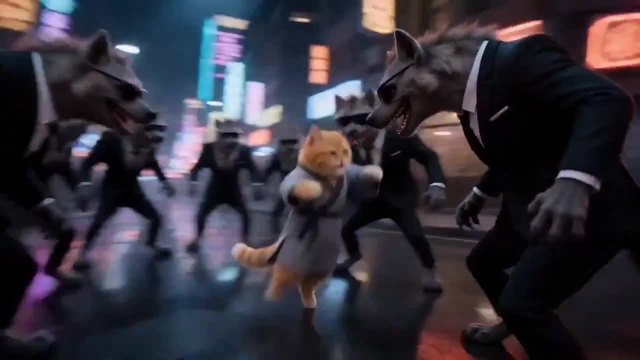 Seedance 2.0 Prompt: Hyper-Stylized Kung Fu Cat Action