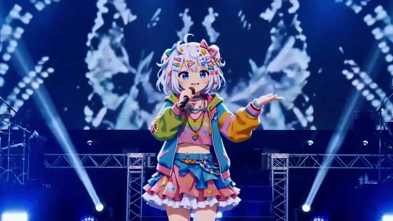 Seedance 2.0 Prompt: Anime Idol Concert Performance Video