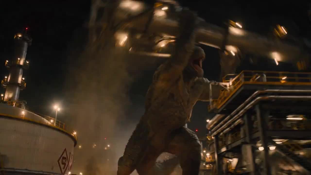 Seedance 2.0 Prompt: Kaiju Attack on an Industrial Refinery with Explosions