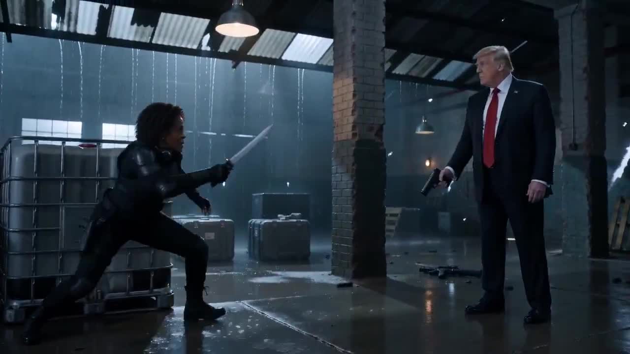 Seedance 2.0 Prompt: Kamala Harris vs. Donald Trump Fight