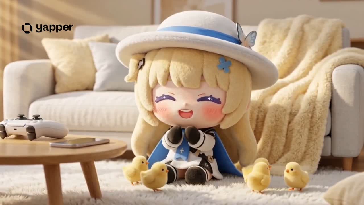 Seedance 2.0 Prompt: Kawaii Chibi Phoebe with Baby Chicks CGI Animation