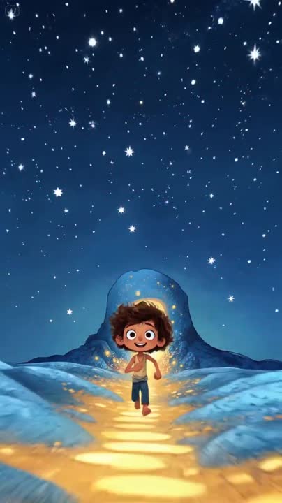 Seedance 2.0 Prompt: Kid Running in Night Sky