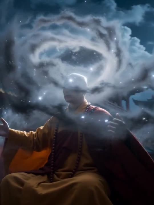 Seedance 2.0 Prompt: Levitating Monk with Cosmic Dust Vortex