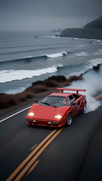 Seedance 2.0 Prompt: Luxury Coast Road Trip, Woman, Rottweilers & Lamborghini