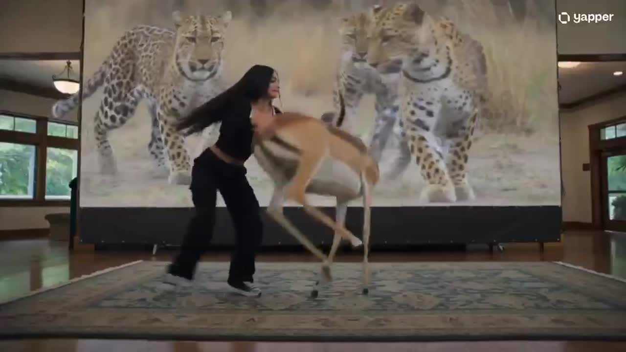 Seedance 2.0 Prompt: Magical Deer Rescue in a Cinema Hall