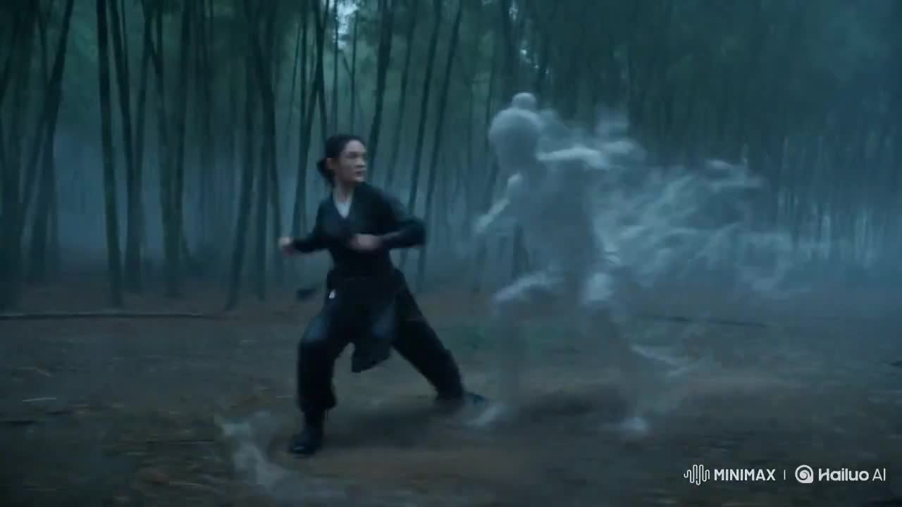 Seedance 2.0 Prompt: Martial Arts Spirit Battle in a Monsoon