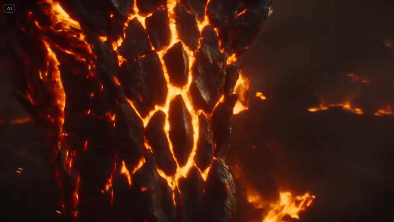 Seedance 2.0 Prompt: Massive Lava Dragon Metamorphosis