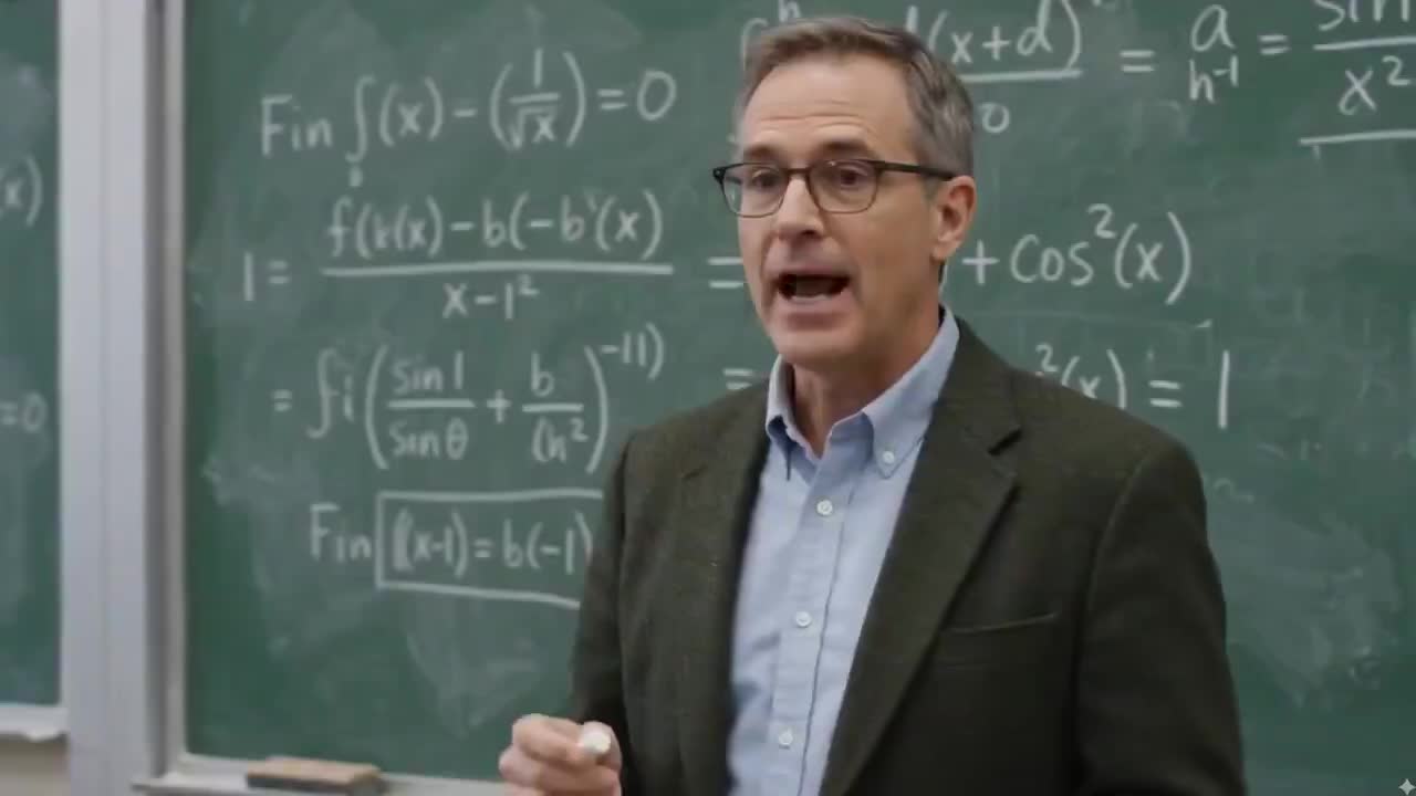 Seedance 2.0 Prompt: Trigonometry Professor Chalkboard Video