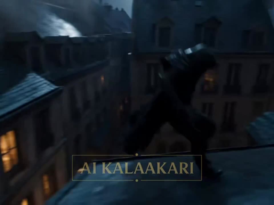 Seedance 2.0 Prompt: Medieval Werewolf Rooftop Chase