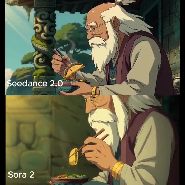 Seedance 2.0 Prompt: Man Lifting Taco with Chopsticks