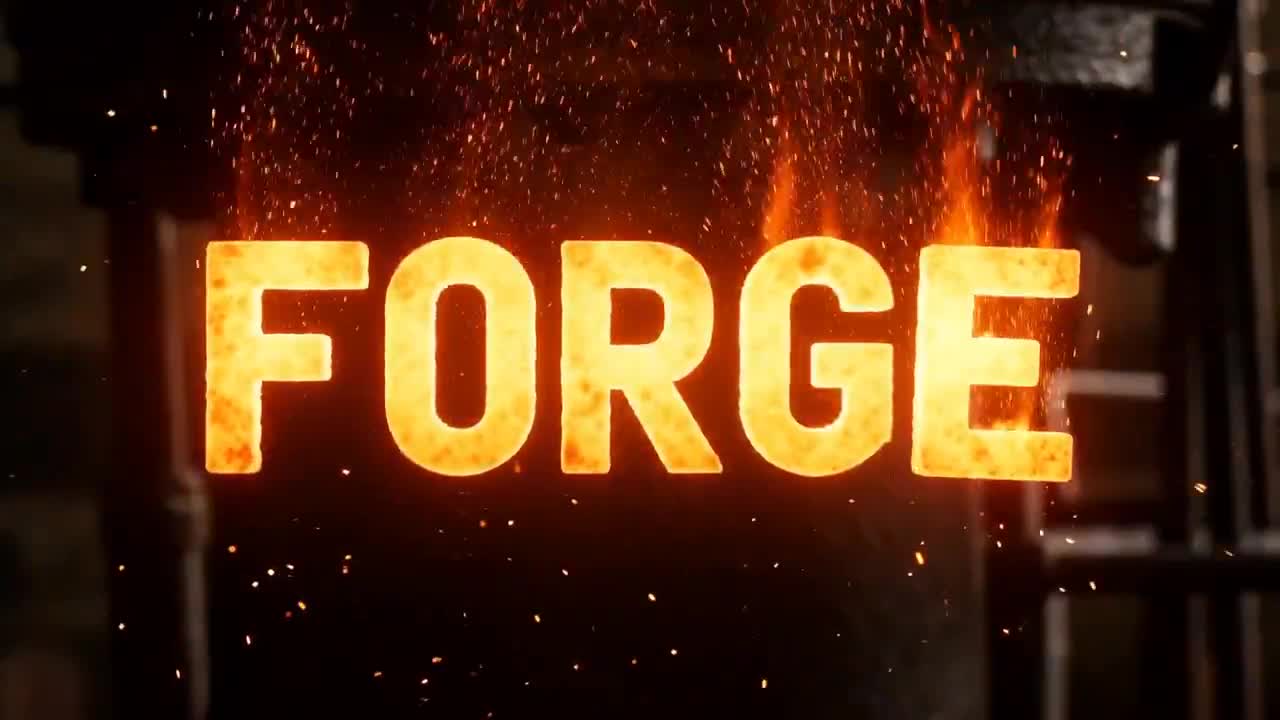 Seedance 2.0 Prompt: Blacksmith Forging "FORGE" from Sparks