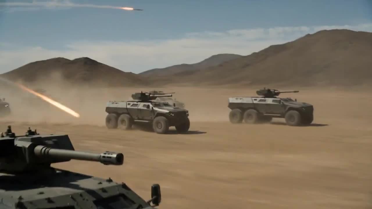 Seedance 2.0 Prompt: Military Convoy Desert Chase