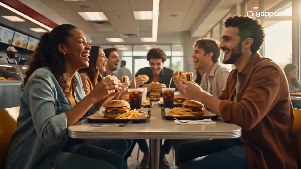 Seedance 2.0 Prompt: Modern Fast Food Restaurant Video