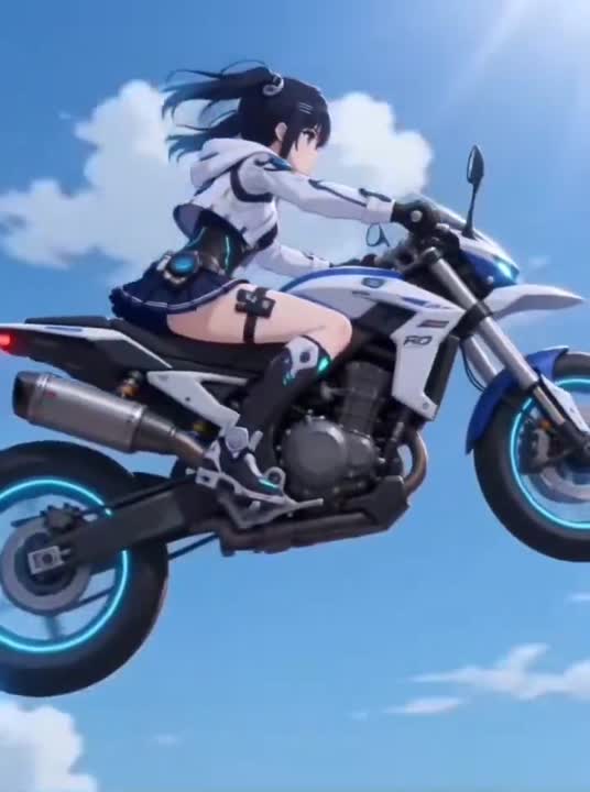 Seedance 2.0 Prompt: Motocross Jump to Hover Battleship