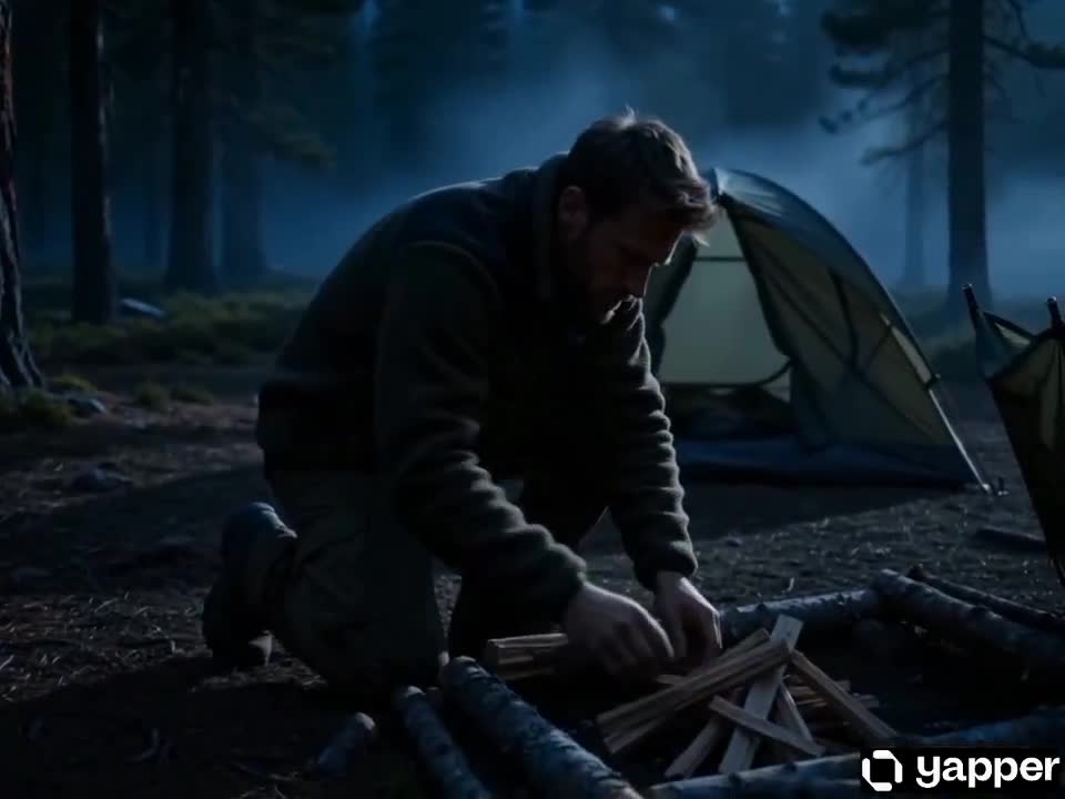 Seedance 2.0 Prompt: Cinematic Night Mountain Camping Scene