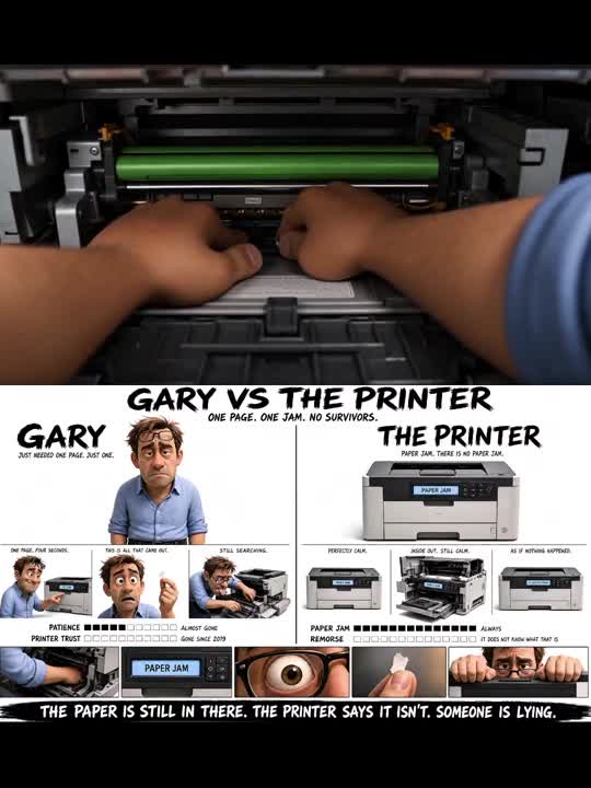 Seedance 2.0 Prompt: Office Copier Frustration Skit