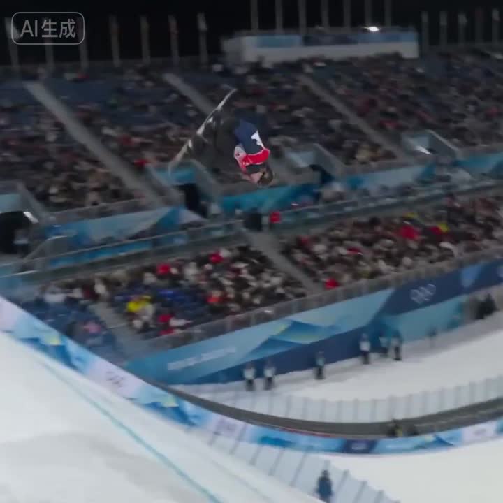 Seedance 2.0 Prompt: Olympic Snowboard Big Air Video