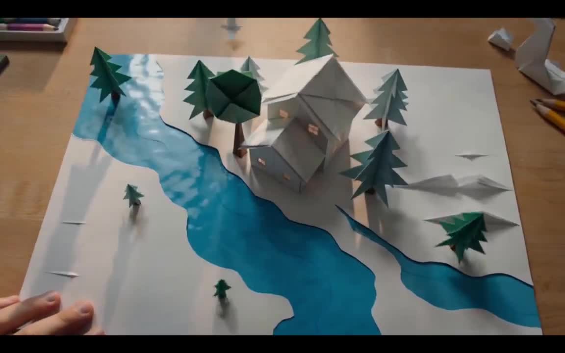 Seedance 2.0 Prompt: Origami House Paper Animation
