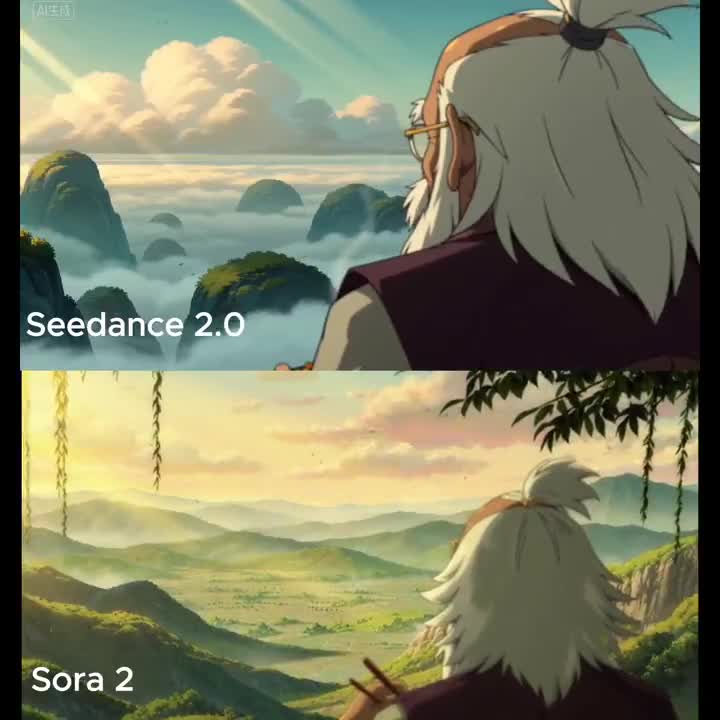 Seedance 2.0 Prompt: Fantasy Landscape with Drifting Clouds