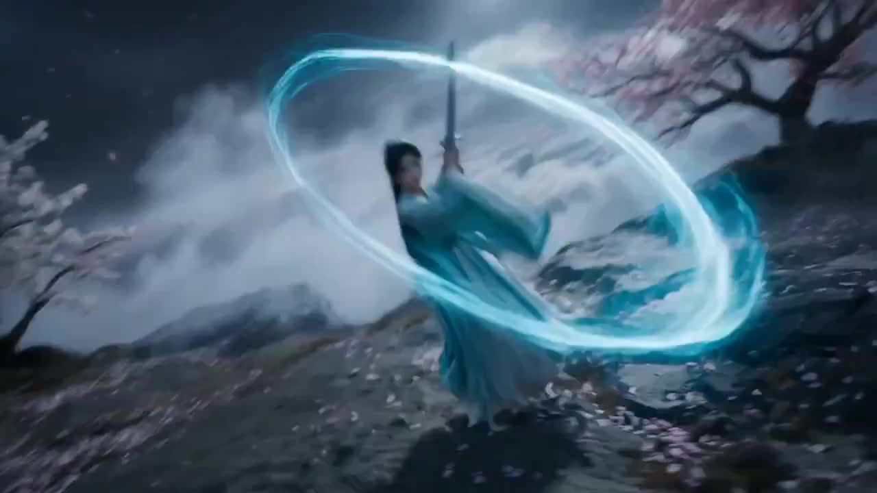 Seedance 2.0 Prompt: Peach Blossom Sword Dance in a Fantasy Setting