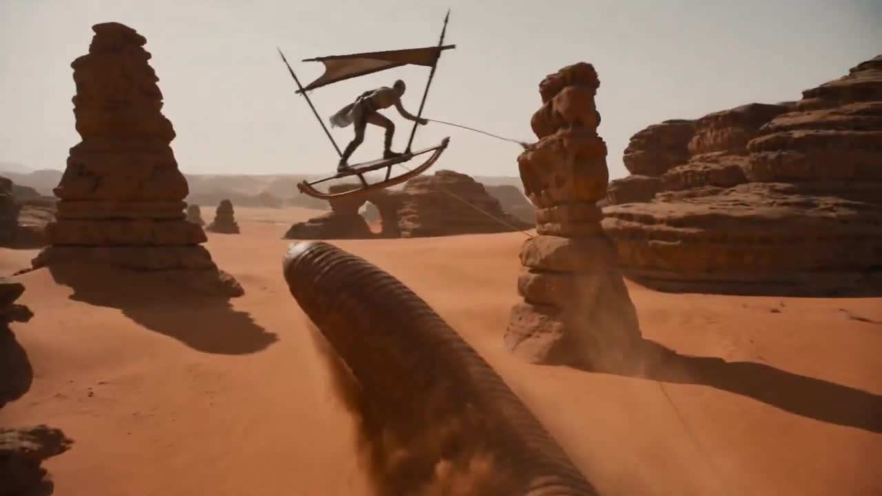 Seedance 2.0 Prompt: Photorealistic Sandworm Hunt Short Film