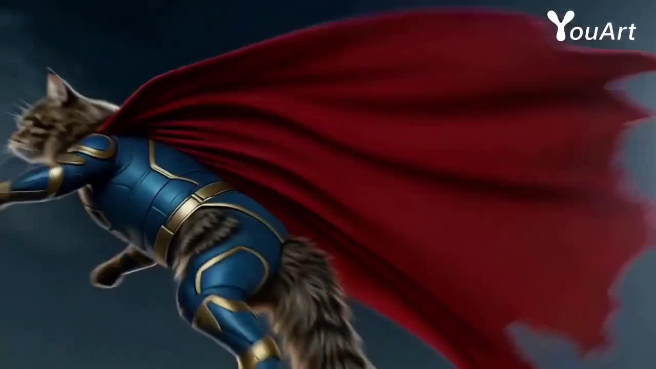 Seedance 2.0 Prompt: Photorealistic Superhero Cat Flying at Night
