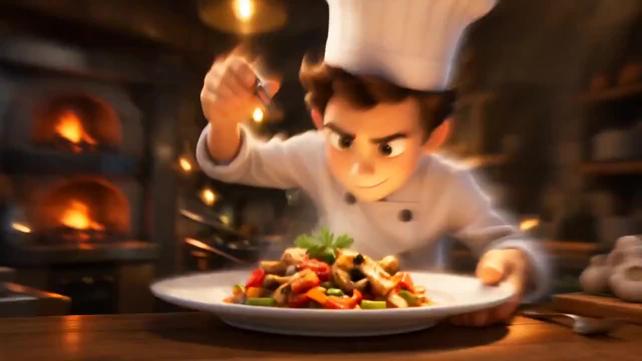 Seedance 2.0 Prompt: Pixar Style Animated Chef Video
