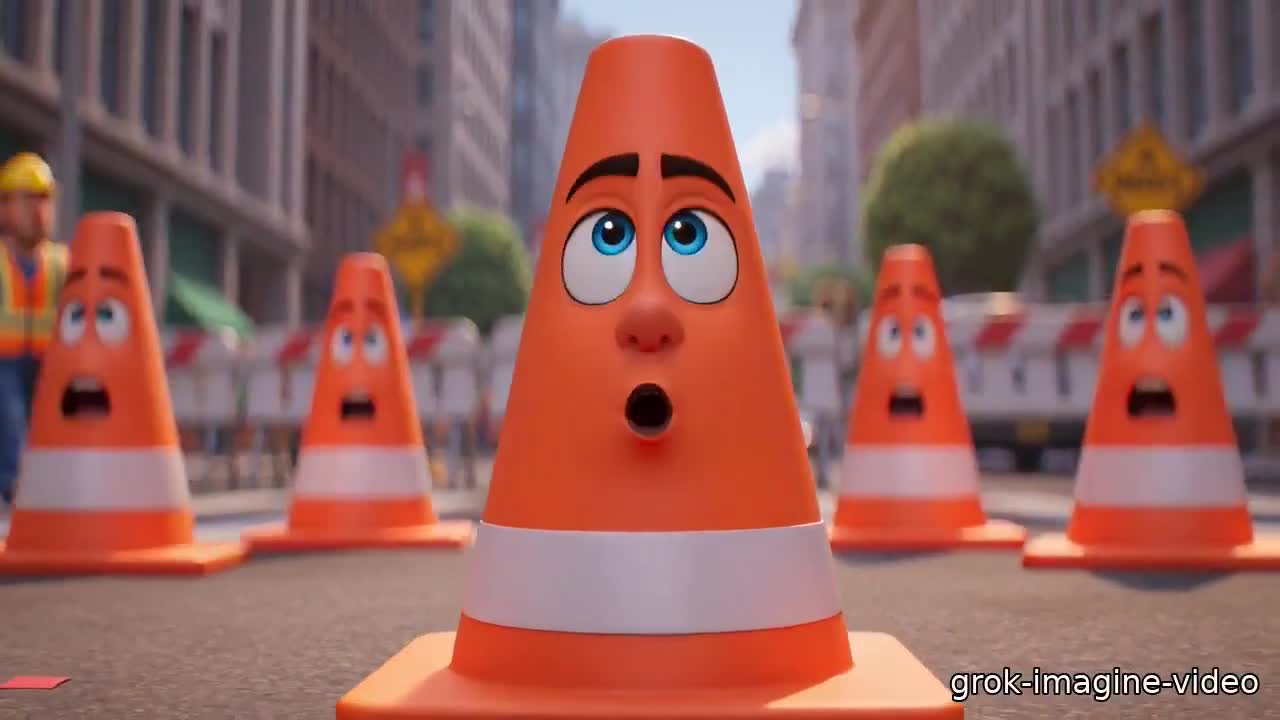 Seedance 2.0 Prompt: Pixar Traffic Cone Short
