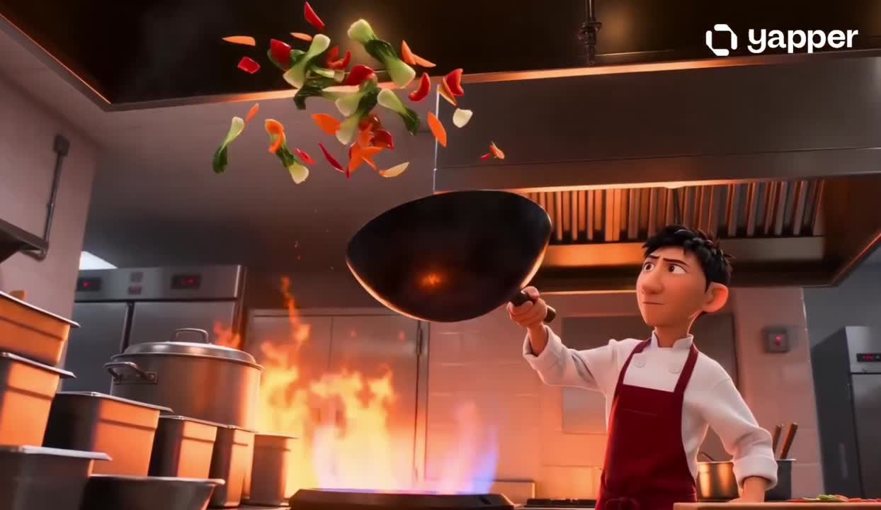 Seedance 2.0 Prompt: Pixar Wok Cooking Animation Storyboard