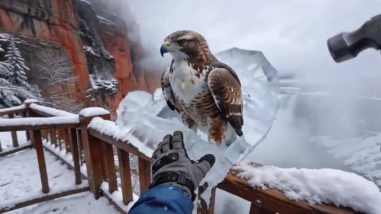 Seedance 2.0 Prompt: POV Eagle Rescue from Ice