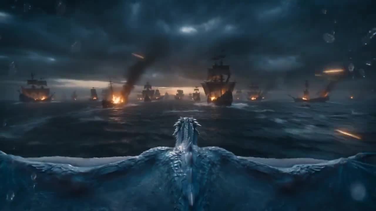 Seedance 2.0 Prompt: POV Ice Dragon Naval Battle