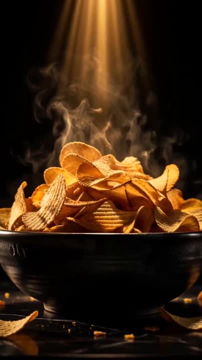 Seedance 2.0 Prompt: Premium Golden Chip Commercial Video