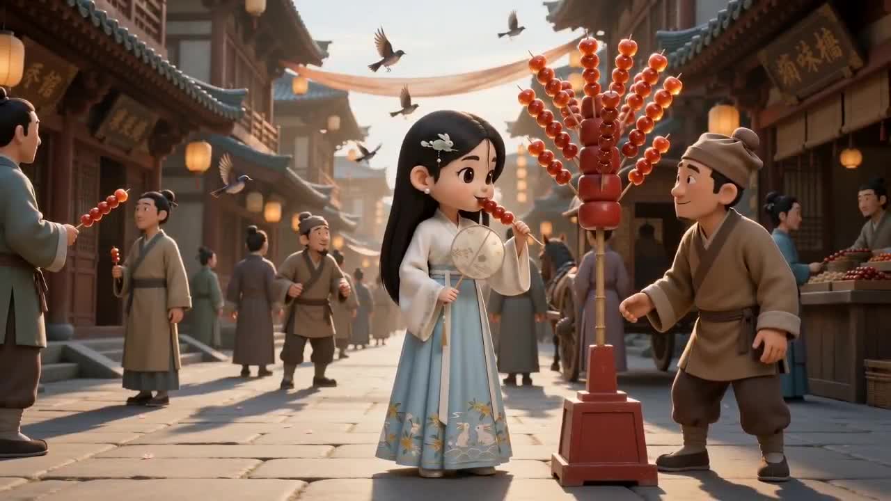 Seedance 2.0 Prompt: Q-style 3D Cartoon Girl Character