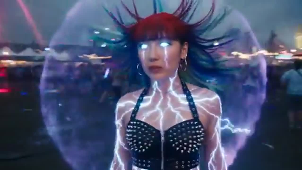 Seedance 2.0 Prompt: Rainbow Hair Concert Vibe