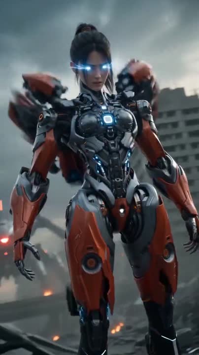 Seedance 2.0 Prompt: Realistic Sci-Fi Mecha Combat with Female Warrior
