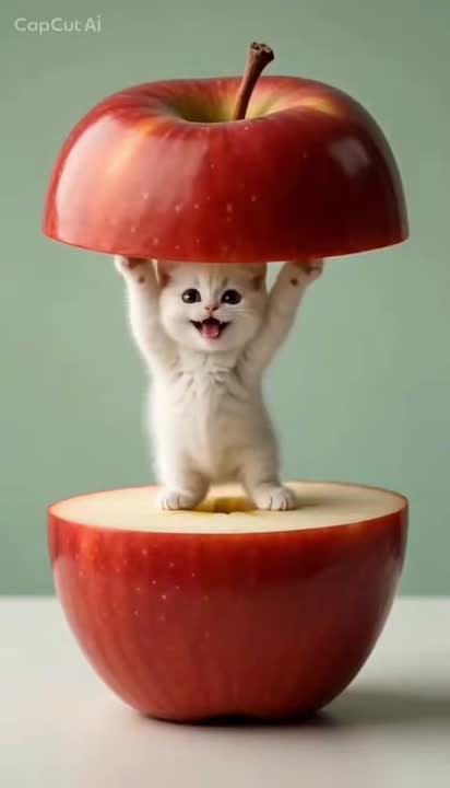 Seedance 2.0 Prompt: Retro Anime Cat Dance with Apple