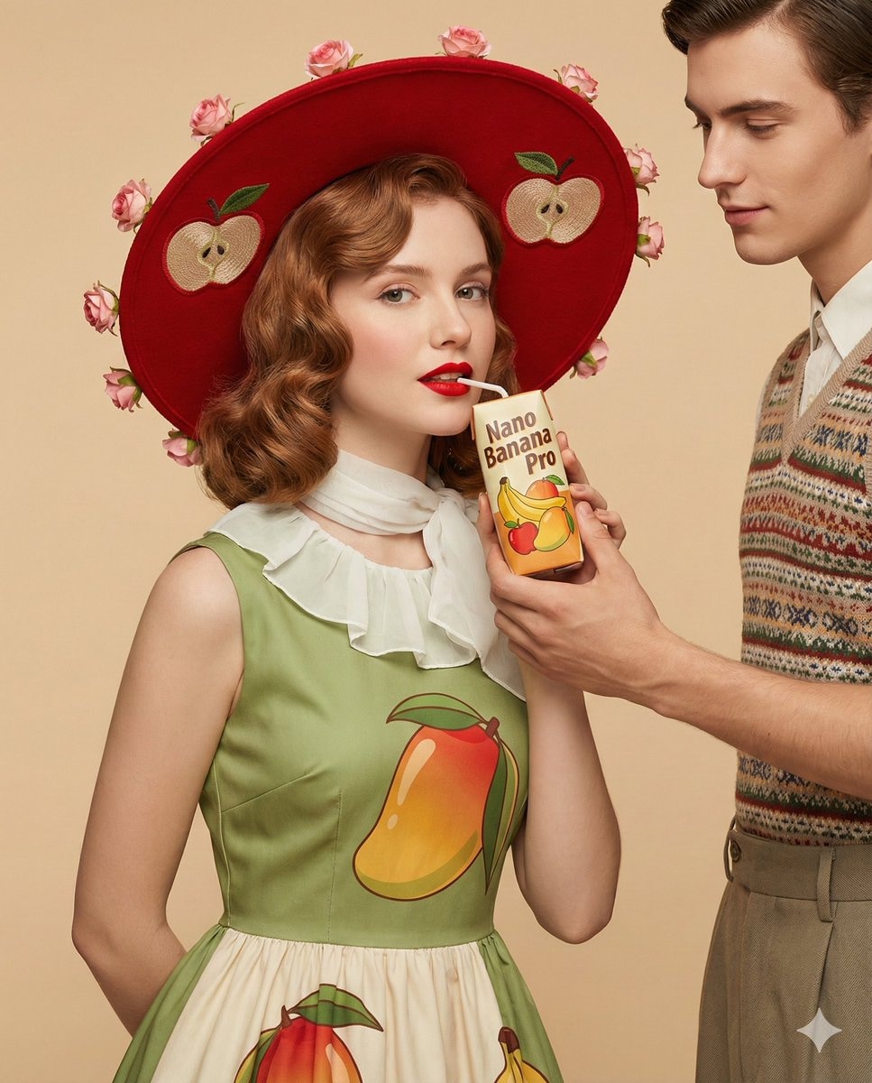 Retro Fashion Editorial Portrait AI Image Prompt | Nano Banana Pro AI image prompt preview generated with Synterial