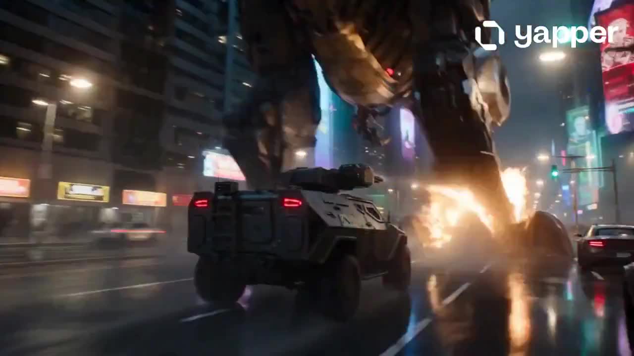 Seedance 2.0 Prompt: Cinematic Robotic Dinosaur Cyberpunk Attack