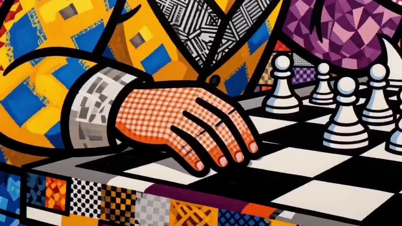 Seedance 2.0 Prompt: Pop-Art Chess Game Video