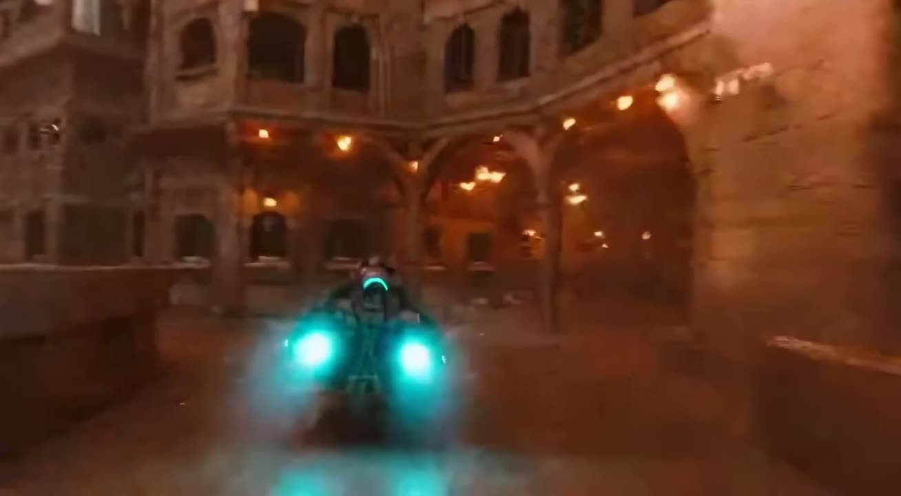 Seedance 2.0 Prompt: Sci-Fi Speeder Chase in Cliff City