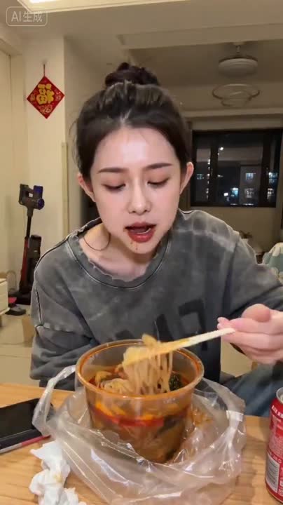 Seedance 2.0 Prompt: Mukbang Vlog - Solo Dinner in Shenzhen