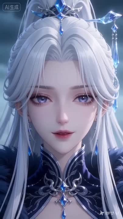 Seedance 2.0 Prompt: Anime White-Haired Girl with Water Dragon