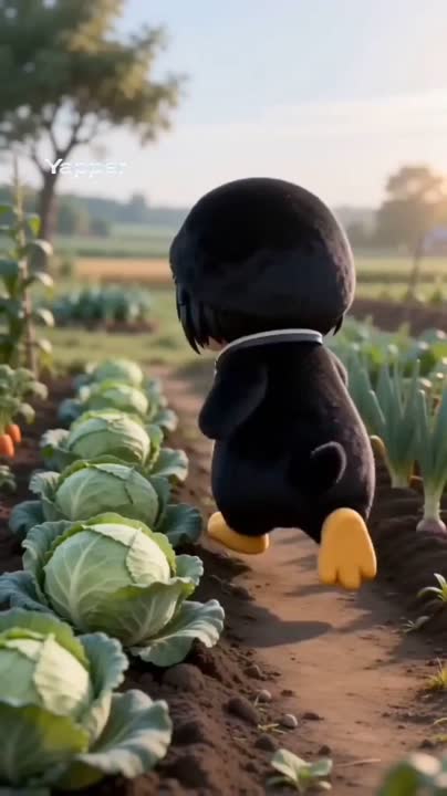 Seedance 2.0 Prompt: Chibi Penguin Girl Gugu Gaga Harvesting Animation