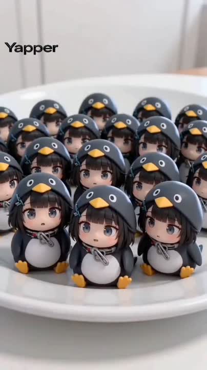 Seedance 2.0 Prompt: Gugugaga Penguin 3D Figurines