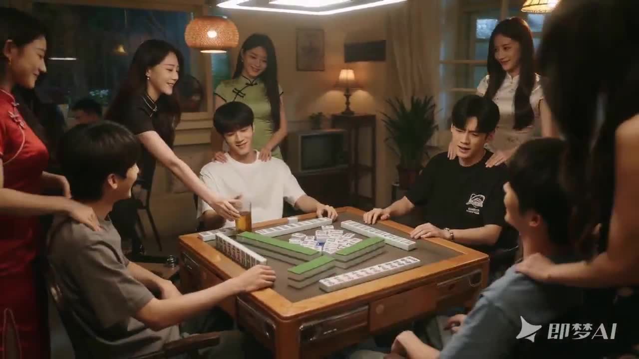 Seedance 2.0 Prompt: Mahjong Scene with Masseuses
