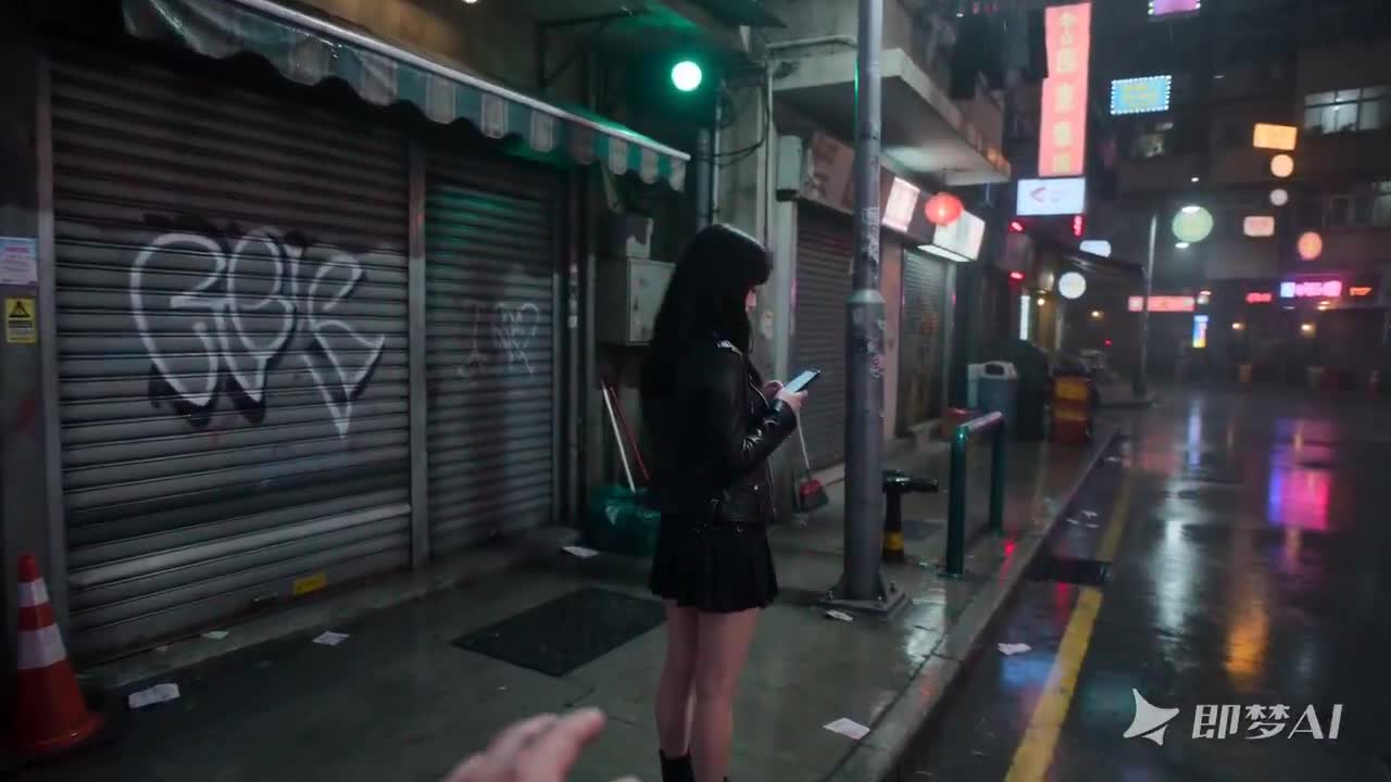 Seedance 2.0 Prompt: Neon-lit Street Encounter Video Generation