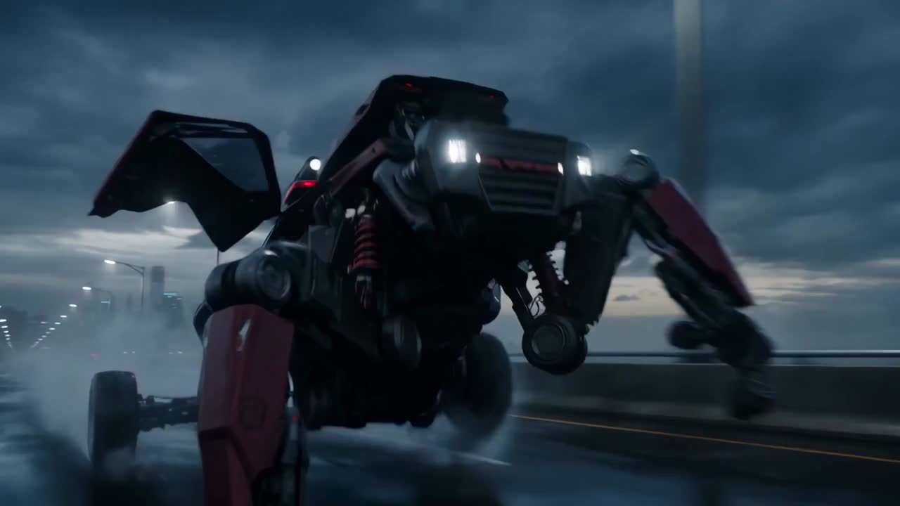 Seedance 2.0 Prompt: Vehicle-to-Mech Transformation Video